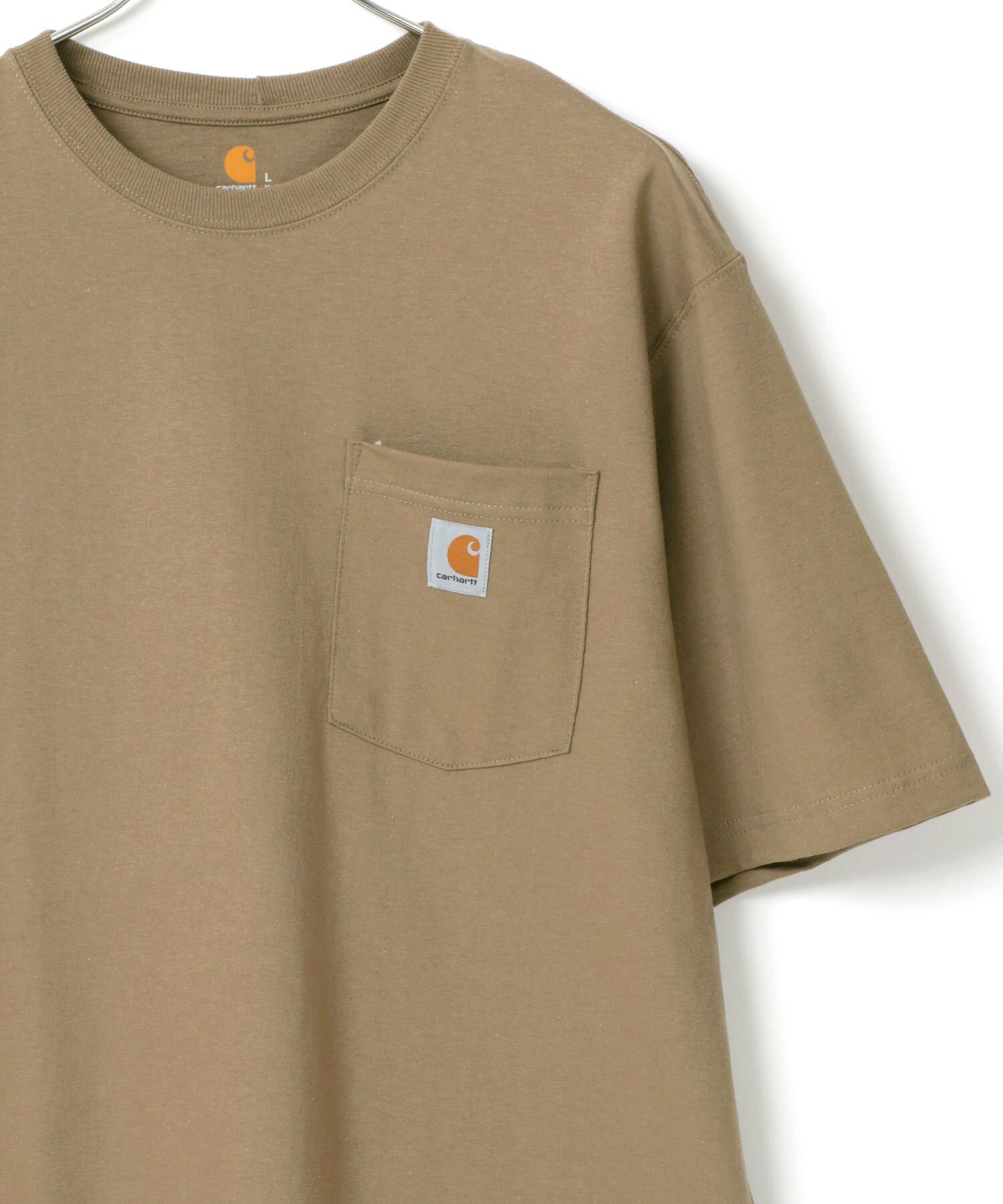 carhartt Tシャツ メンズ 半袖 ワンポイント刺繍 ポケット